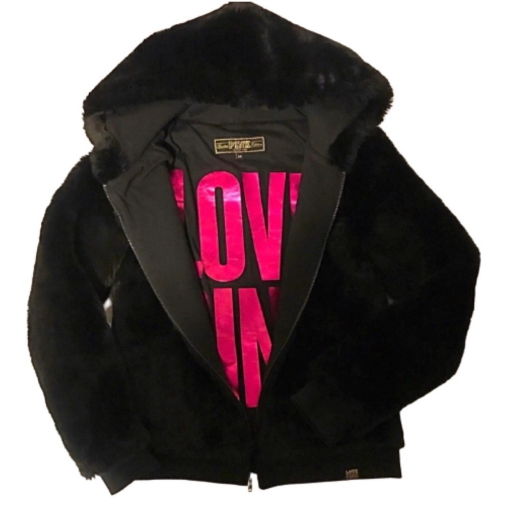 Rare / VS Black reversible Faux Fur Jacket
